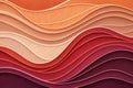 Vibrant abstract paper-cut layers with flowing organic shapes and circles. Royalty Free Stock Photo