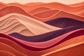 Vibrant abstract paper-cut layers with flowing organic shapes and circles. Royalty Free Stock Photo