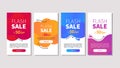 Dynamic modern fluid mobile for flash sale banners. Sale banner template design, Flash sale special offer set