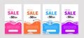 Dynamic modern fluid mobile for flash sale banners. Sale banner template design, Flash sale special offer set