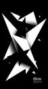 Dynamic Monochrome Geometric Abstract Background Royalty Free Stock Photo