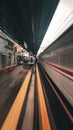 Dynamic Motion Blur at a Busy Train Station Platform Royalty Free Stock Photo
