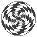 Dynamic motion pattern. Round abstract illusion vortex Royalty Free Stock Photo