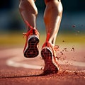 Dynamic motion of a runner's feet