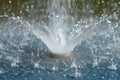 Dynamic motion Water fountain frozen in a captivating splash Royalty Free Stock Photo