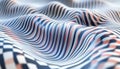 Dynamic movement of checkered lines creating a chaotic wave pattern in motion