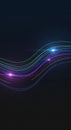 Abstract Neon Wave Lines on Dark Background Royalty Free Stock Photo