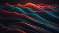Dynamic Multicolor Gradient Waves with Flowing and Textured Abstract Design