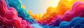 Dynamic multicolored forms, playful composition, seamless, spectrum, shapes