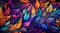 Dynamic nature pattern, dancing colors and shapes