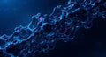 Dynamic neon fluid stream on a dark background Royalty Free Stock Photo