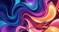 Dynamic Neon Gradient Liquid Flow Abstract Royalty Free Stock Photo