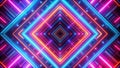 Dynamic Neon Lights Create Captivating Geometric Patterns AI Generative
