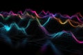 Dynamic Neon Patterns Resembling Flowing Data Streams. Generative AI