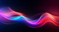 dynamic neon wave background: vibrant, futuristic