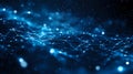 Dynamic network of blue nodes and lines showcasing digital connectivity