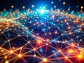 Dynamic Network Connection Visualization An AIGenerated Abstract Tech Background Featuring Intricate Digital Streams Royalty Free Stock Photo