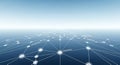Dynamic Network Path: Trust, Transformation, Uniqueness Concepts on Blue Digital Horizon Royalty Free Stock Photo
