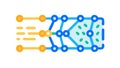 Dynamic Neural Network Data Flow Icon, Machine Learning, vector design Generative AI Royalty Free Stock Photo
