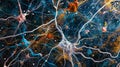 Dynamic Neural Network Illustration: Complex Synapses and Neuron Activity