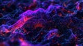 Dynamic neural network visualization abstract environment 3d render digital art colorful concept