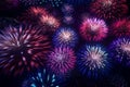 Dynamic New Years fireworks display with bold Royalty Free Stock Photo