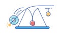 Dynamic Newton\'s Cradle, Physics in Motion Education, vector design Generative AI Royalty Free Stock Photo
