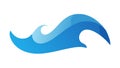 Dynamic Ocean Wave Blue Water Movement Vector, vector design Generative AI Royalty Free Stock Photo