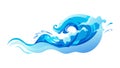 Dynamic Ocean Wave Clear Water Movement Graphic Design vector design Generative AI Royalty Free Stock Photo