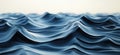 Dynamic ocean waves with smooth textures and gradients, showcasing intricate patterns and depth in blue tones, copy Royalty Free Stock Photo