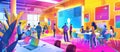 Dynamic Office with AI Presenting Data-Driven Strategies AIG60