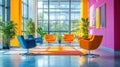 Dynamic Office Space Design ? Modern, Colorful Workspace
