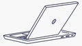 Dynamic Open Laptop, Seamless Digital Experience, vector design Generative AI Royalty Free Stock Photo