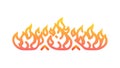 Dynamic Orange Fire Flames Border, Burning Heat Element Graphic, vector design Generative AI Royalty Free Stock Photo