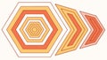 Dynamic Orange Geometric Hexagon Pattern for Vibrant Abstract Art, vector design Generative AI Royalty Free Stock Photo