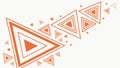 Dynamic Orange Geometric Triangle Pattern for Modern Abstract Designs, vector design Generative AI Royalty Free Stock Photo