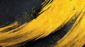 Abstract orange and yellow brush strokes on dark canvas background. Royalty Free Stock Photo