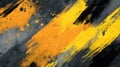 Abstract orange and yellow brush strokes on dark canvas background. Royalty Free Stock Photo