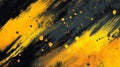 Abstract orange and yellow brush strokes on dark canvas background. Royalty Free Stock Photo