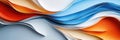 Dynamic paper art background with layered waves in gradient tones depicting global political changes and structured
