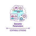 Dynamic parameters concept icon Royalty Free Stock Photo