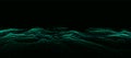 Dynamic particle wave. Futuristic green point wave. Flow digital structure. Data technology background. Vector illustration Royalty Free Stock Photo