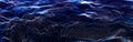 Dynamic particle wave. Futuristic point wave. Flow digital structure. Data technology background. 3D rendering Royalty Free Stock Photo