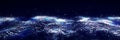 Dynamic particle wave. Futuristic point wave. Flow digital structure. Data technology background. 3D rendering Royalty Free Stock Photo