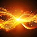 Dynamic particle waves in vibrant orange and yellow Royalty Free Stock Photo
