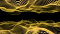 Dynamic particles wave from nodes 3d sea space