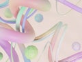 Dynamic Pastel Colors Iridescent Abstract Background for Brochure, Graphics or Presentation Cover
