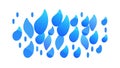 A Dynamic Pattern of Stylized Blue Falling Raindrops, vector design Generative AI Royalty Free Stock Photo