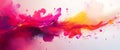 Dynamic Pink and Orange Abstract Paint Splash