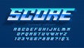 Dynamic pixel alphabet design, stylized like in 8-bit games.